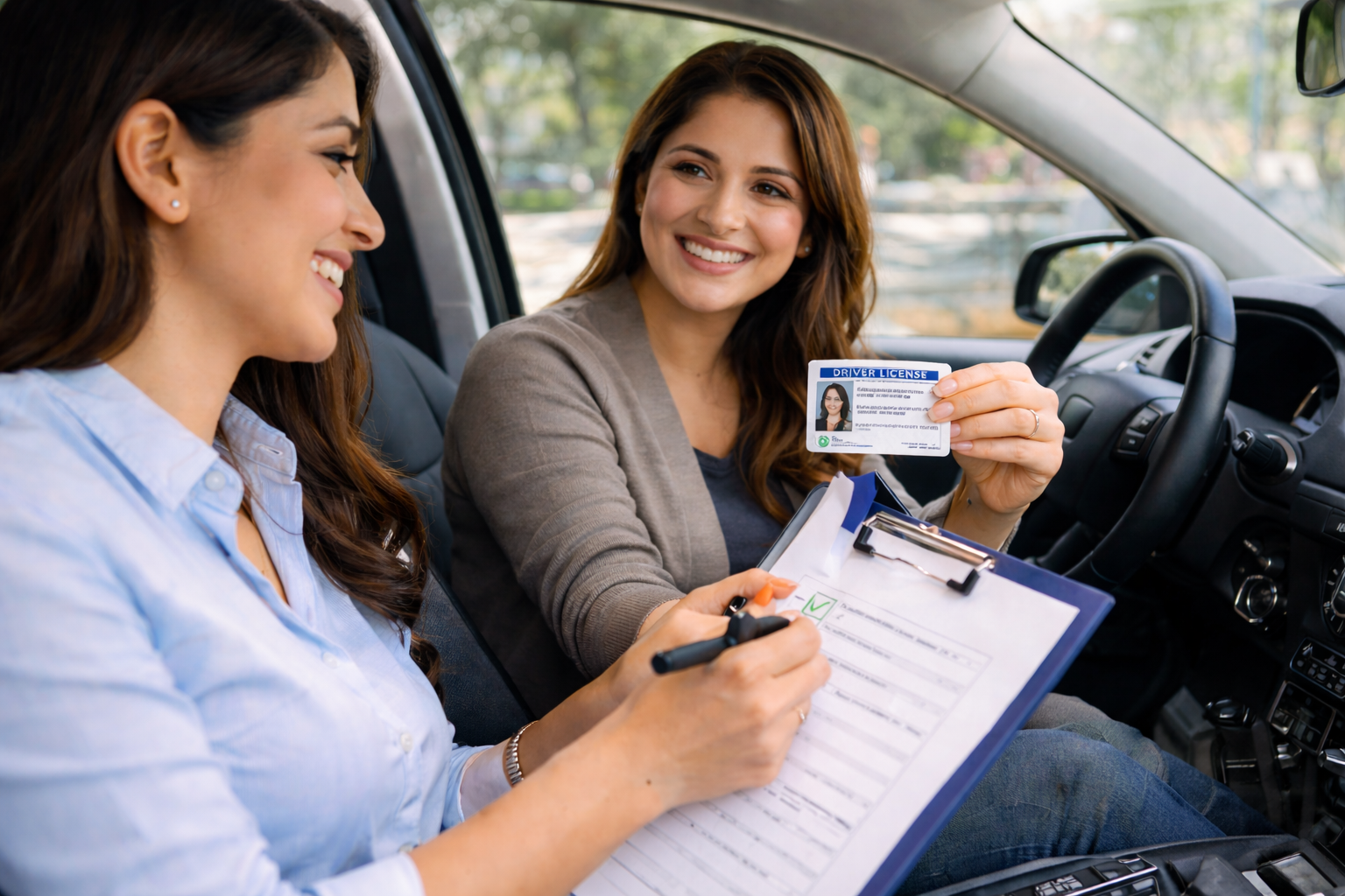 Home celebrating a new driver's license